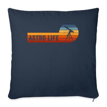 Photographie spatiale Télescope d’observation des étoiles Astronomie - Housse de coussin décorative 45 x 45 cm - bleu marine - Devant