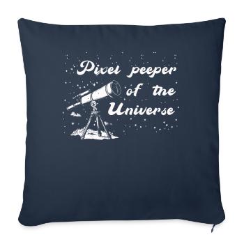 Photographie spatiale Télescope d’observation des étoiles Astronomie - Housse de coussin décorative 45 x 45 cm - bleu marine - Devant