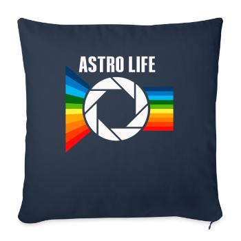 Photographie spatiale Observation des étoiles Télescope Astronomie - Housse de coussin décorative 45 x 45 cm - bleu marine - Devant