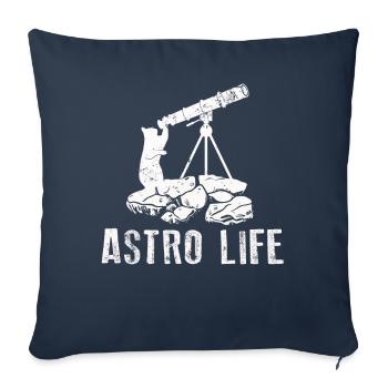 Photographie spatiale Télescope d’observation des étoiles Astronomie - Housse de coussin décorative 45 x 45 cm - bleu marine - Devant
