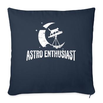 Photographie spatiale Télescope d’observation des étoiles Astronomie - Housse de coussin décorative 45 x 45 cm - bleu marine - Devant