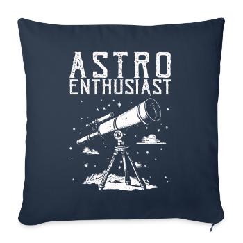 Photographie spatiale Télescope d’observation des étoiles Astronomie - Housse de coussin décorative 45 x 45 cm - bleu marine - Devant