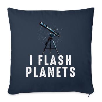 Photographie spatiale Télescope d’observation des étoiles Astronomie - Housse de coussin décorative 45 x 45 cm - bleu marine - Devant