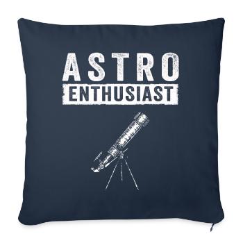 Photographie spatiale Télescope d’observation des étoiles Astronomie - Housse de coussin décorative 45 x 45 cm - bleu marine - Devant