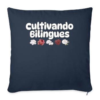 Cultivando Bilingües Spanischlehrer Bekleidung - Sofakissenbezug 45 x 45 cm - Navy - Vorne