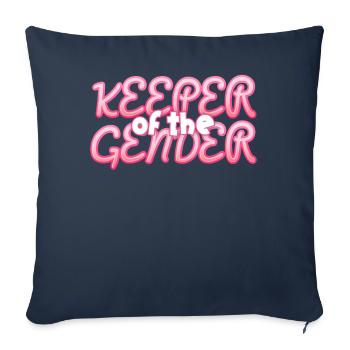 Gardien du genre - Housse de coussin décorative 45 x 45 cm - bleu marine - Devant