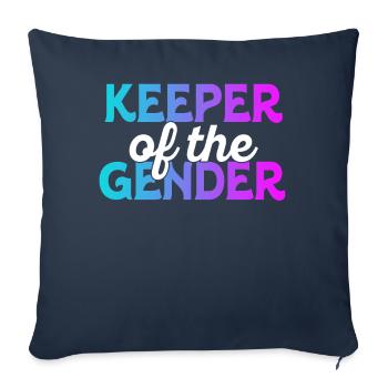 Gardien du genre - Housse de coussin décorative 45 x 45 cm - bleu marine - Devant