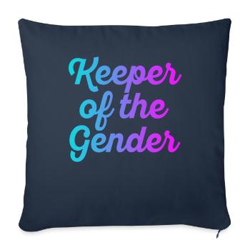 Gardien du genre - Housse de coussin décorative 45 x 45 cm - bleu marine - Devant