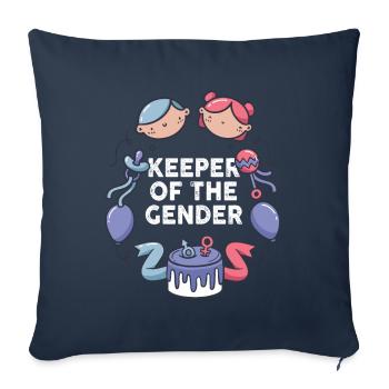 Gardien du genre - Housse de coussin décorative 45 x 45 cm - bleu marine - Devant