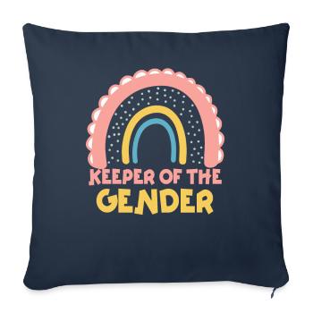 Gardien du genre - Housse de coussin décorative 45 x 45 cm - bleu marine - Devant