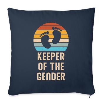 Gardien du genre - Housse de coussin décorative 45 x 45 cm - bleu marine - Devant