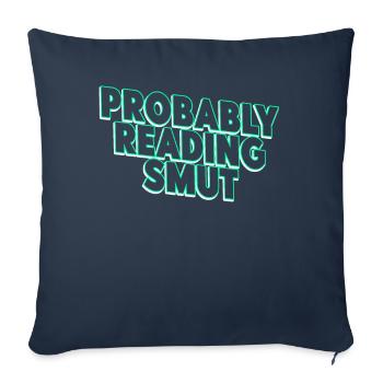 Probablement en train de lire Smut Vintage Books Smut - Housse de coussin décorative 45 x 45 cm - bleu marine - Devant