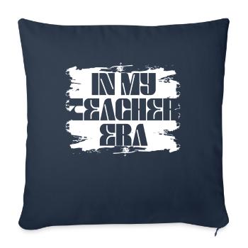 À l’ère de l’enseignement - Housse de coussin décorative 45 x 45 cm - bleu marine - Devant