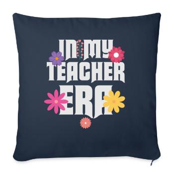 À l’ère de l’enseignement - Housse de coussin décorative 45 x 45 cm - bleu marine - Devant
