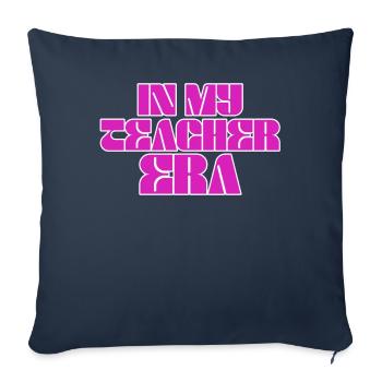 À l’ère de l’enseignement - Housse de coussin décorative 45 x 45 cm - bleu marine - Devant