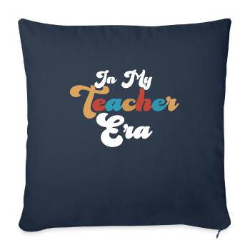 À l’ère de l’enseignement - Housse de coussin décorative 45 x 45 cm - bleu marine - Devant