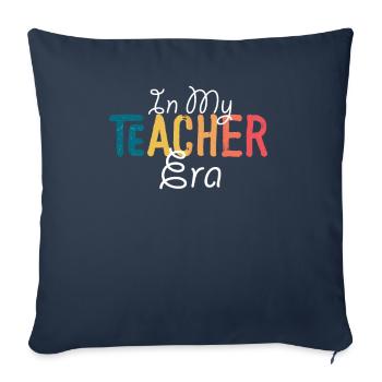 À l’ère de l’enseignement - Housse de coussin décorative 45 x 45 cm - bleu marine - Devant