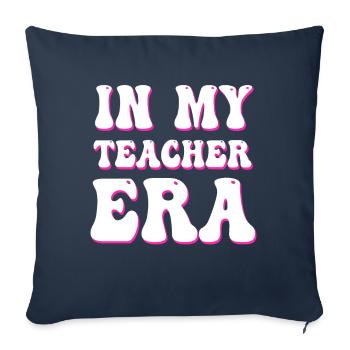À l’ère de l’enseignement - Housse de coussin décorative 45 x 45 cm - bleu marine - Devant