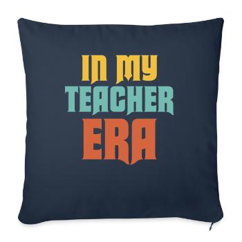 À l’ère de l’enseignement - Housse de coussin décorative 45 x 45 cm - bleu marine - Devant