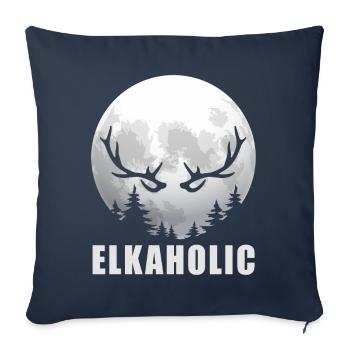Elk Hunting Elkaholic Hunters - Sofa pillowcase 17,3'' x 17,3'' (45 x 45 cm) - navy - Front
