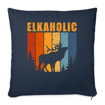 Elk Hunting Elkaholic Hunters - Sofa pillowcase 17,3'' x 17,3'' (45 x 45 cm) - navy - Front