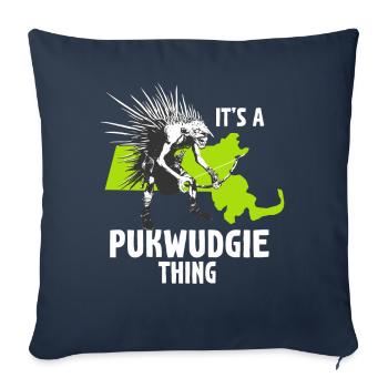 Pukwudgie Cryptide Mythes folkloriques - Housse de coussin décorative 45 x 45 cm - bleu marine - Devant