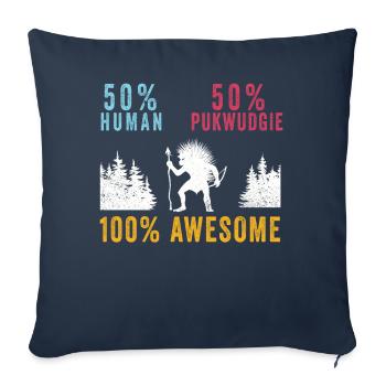 Pukwudgie Cryptide Mythes folkloriques - Housse de coussin décorative 45 x 45 cm - bleu marine - Devant