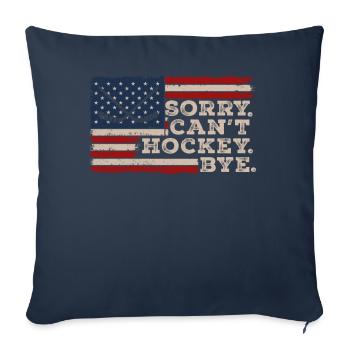 Désolé de ne pas pouvoir jouer au hockey pour les amateurs de hockey - Housse de coussin décorative 45 x 45 cm - bleu marine - Devant
