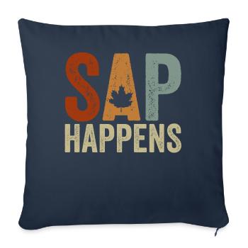 Maple Syrup Tree Tapping Funny Autumn - Sofa pillowcase 17,3'' x 17,3'' (45 x 45 cm) - navy - Front