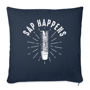 Maple Syrup Tree Tapping Funny Autumn - Sofa pillowcase 17,3'' x 17,3'' (45 x 45 cm) - navy - Front