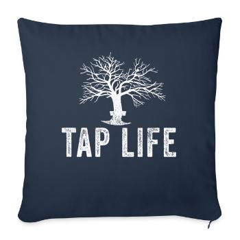 Sirop d’érable Tapper Hommes Femmes Automne - Housse de coussin décorative 45 x 45 cm - bleu marine - Devant
