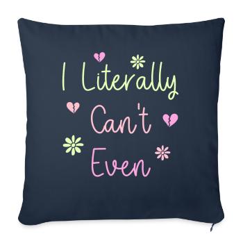 Je ne peux même pas m’en soucier - Housse de coussin décorative 45 x 45 cm - bleu marine - Devant