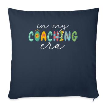 Proud Coach Apparel - Meilleur entraîneur d’équipe - Housse de coussin décorative 45 x 45 cm - bleu marine - Devant