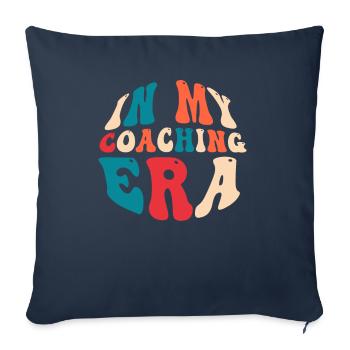 Proud Coach Apparel - Meilleur entraîneur d’équipe - Housse de coussin décorative 45 x 45 cm - bleu marine - Devant