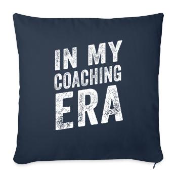 Proud Coach Apparel - Meilleur entraîneur d’équipe - Housse de coussin décorative 45 x 45 cm - bleu marine - Devant
