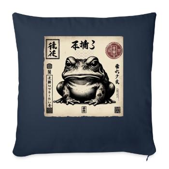 Silhouette classique amoureux des animaux propriétaire d’animaux - Housse de coussin décorative 45 x 45 cm - bleu marine - Devant