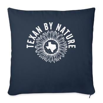 Champs de fleurs sauvages Fleurs sauvages Bluebonnet - Housse de coussin décorative 45 x 45 cm - bleu marine - Devant
