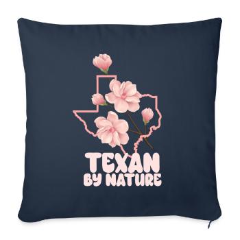 Champs de fleurs sauvages Fleurs sauvages Bluebonnet - Housse de coussin décorative 45 x 45 cm - bleu marine - Devant