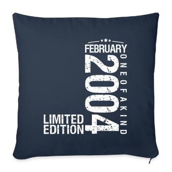 February 2004 February Anniversary February 2004 - Sofa pillowcase 17,3'' x 17,3'' (45 x 45 cm) - navy - Front