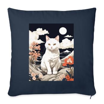 Asian Cat Cute Pet Love - Sofa pillowcase 17,3'' x 17,3'' (45 x 45 cm) - navy - Front