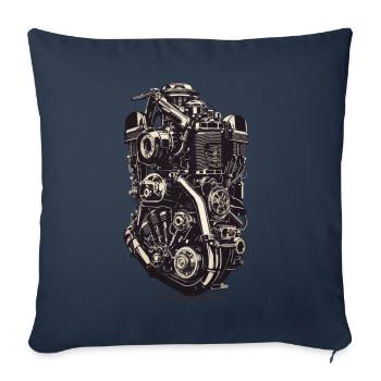 Motor Engineer Motor Vehicle Mechanic Vintage - Sofa pillowcase 17,3'' x 17,3'' (45 x 45 cm) - navy - Front