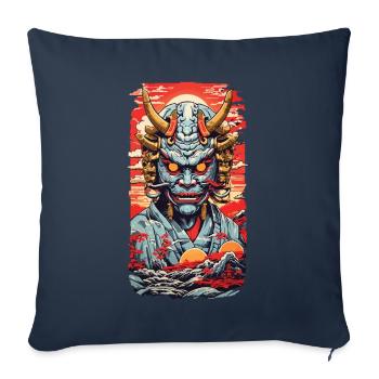 Aesthetics Yokai Oni Ukiyo-E Japanese Demon Style - Sofa pillowcase 17,3'' x 17,3'' (45 x 45 cm) - navy - Front