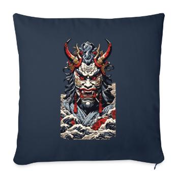 Aesthetic Yokai Oni Ukiyo-E Japan Demon Style - Sofa pillowcase 17,3'' x 17,3'' (45 x 45 cm) - navy - Front