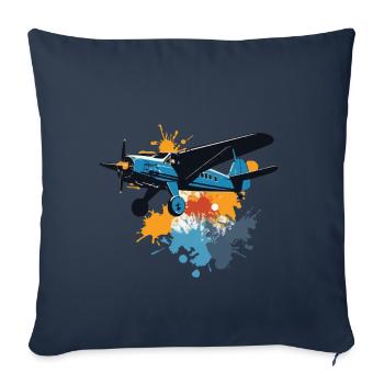 Model Airplane Pilot Airplane Hobby Design - Sofa pillowcase 17,3'' x 17,3'' (45 x 45 cm) - navy - Front