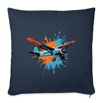 Model Airplane Pilot Airplane Hobby Passion - Sofa pillowcase 17,3'' x 17,3'' (45 x 45 cm) - navy - Front
