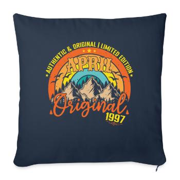 April 1997 April Anniversary 1997 April Original - Sofa pillowcase 17,3'' x 17,3'' (45 x 45 cm) - navy - Front