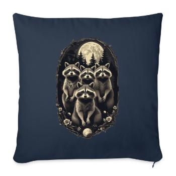 Funny Raccoon Design Friends Nature Aesthetic - Sofa pillowcase 17,3'' x 17,3'' (45 x 45 cm) - navy - Front