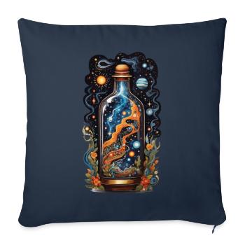Galaxy in Bottle Boho Style Aesthetic - Sofa pillowcase 17,3'' x 17,3'' (45 x 45 cm) - navy - Front