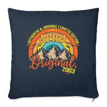 April 2003 April Anniversary 2003 April Original - Sofa pillowcase 17,3'' x 17,3'' (45 x 45 cm) - navy - Front