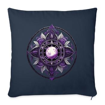 Moon Mandala Design Aesthetic Spiritual - Sofa pillowcase 17,3'' x 17,3'' (45 x 45 cm) - navy - Front
